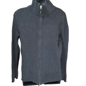 Eddie Bauer Gray Men's Zip Sweater Size XL